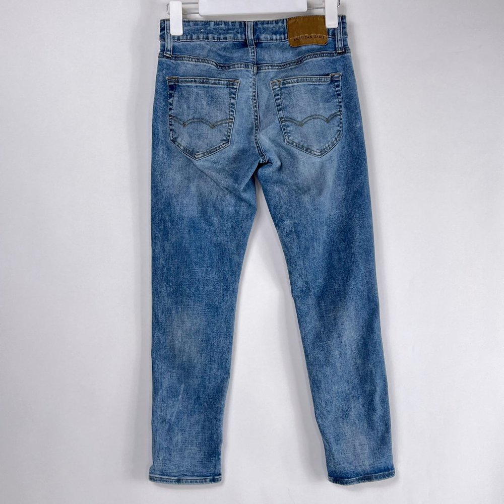 AE American Eagle Skinny Light Blue Stretch Denim Jeans Mens Size 26 x 28 - Picture 2 of 10